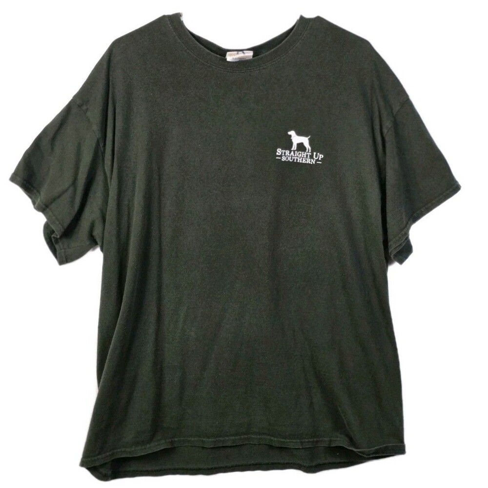 Straight Up Southern Adult XL Emerald Green" Fishing Lures Graphic T-Shirt